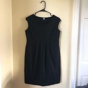 Simple black maternity dress